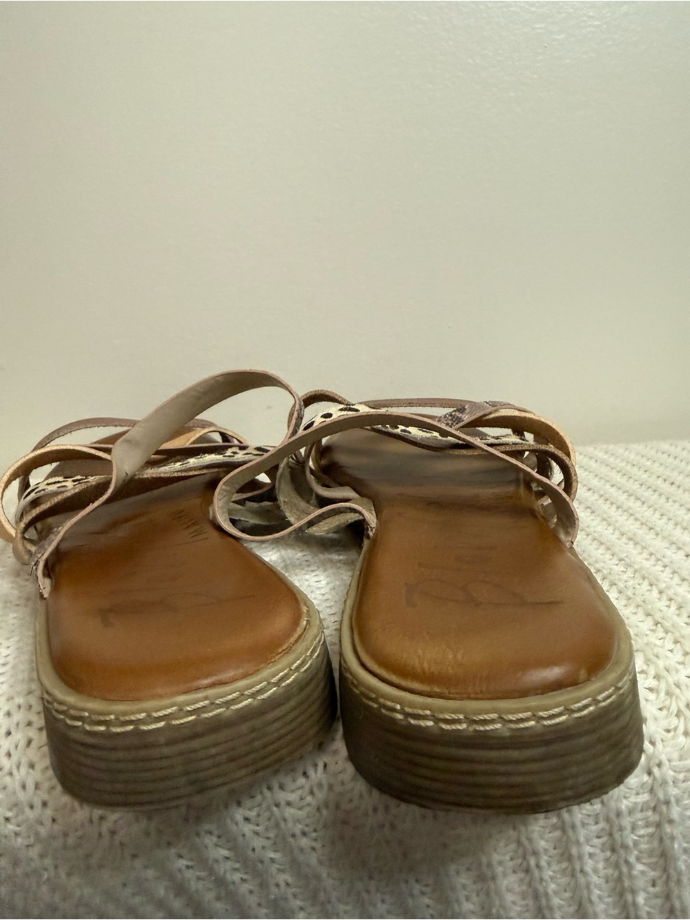 Blowfish Women’s Brown Multi-Strap Slide Sandals with Animal Print size 10 - Picture 6 of 9
